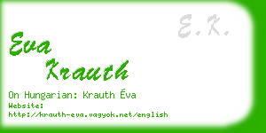 eva krauth business card